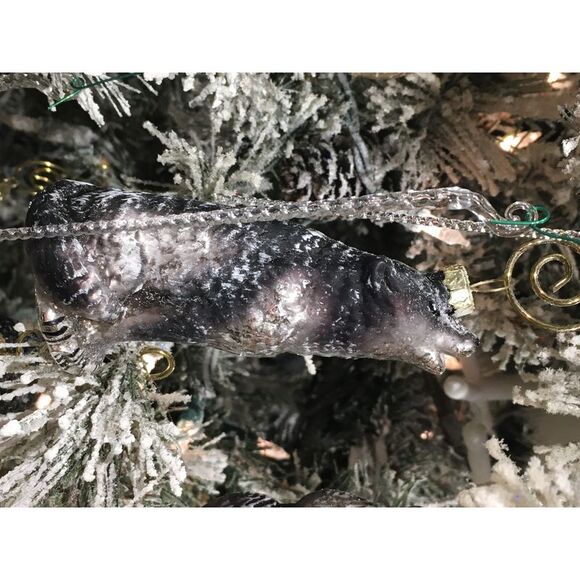 Old World Christmas Vintage Inspired Howling Wolf Holiday Ornament Glass - Picture 5 of 9